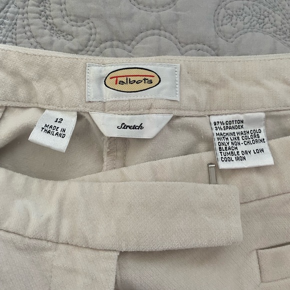 Talbots winter white super soft pants, size 12. 30.5 inseam, 17.5 waist. - Picture 3 of 3